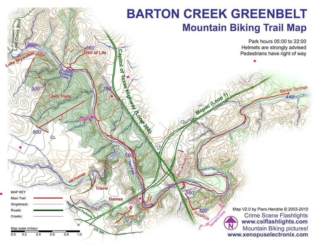 greenbelt რუკა Austin