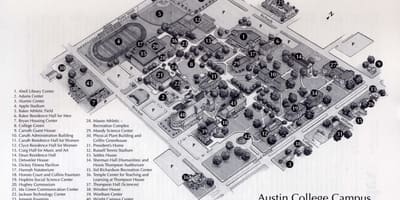 Austin კოლეჯის სტუდენტთა რუკა